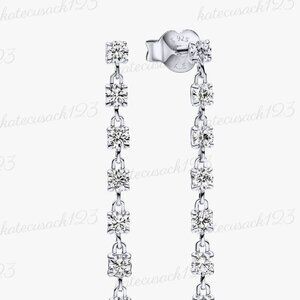 Pandora Sparkling Eight Stones Drop Earrings